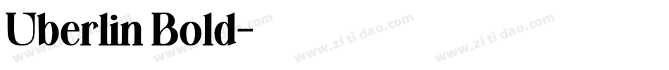 Uberlin Bold字体转换